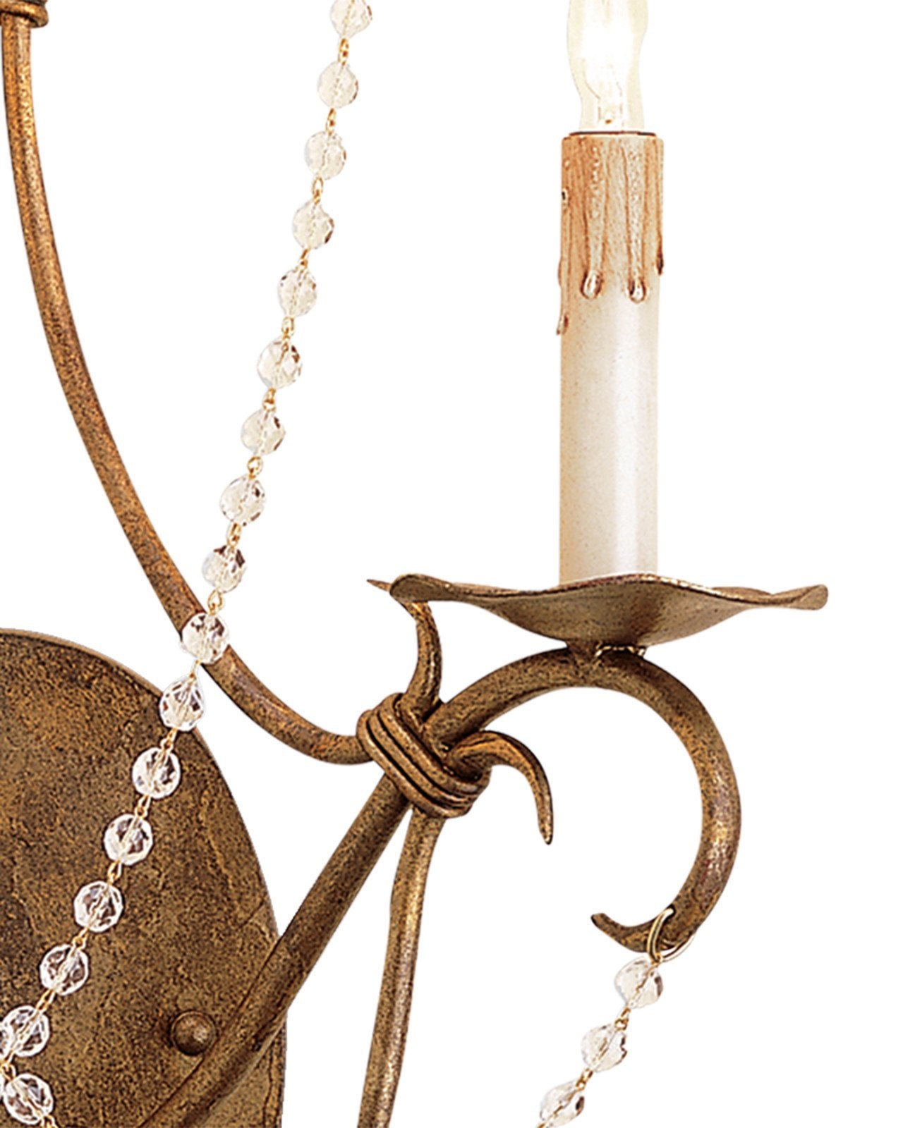 Crystal Lights Gold Wall Sconce